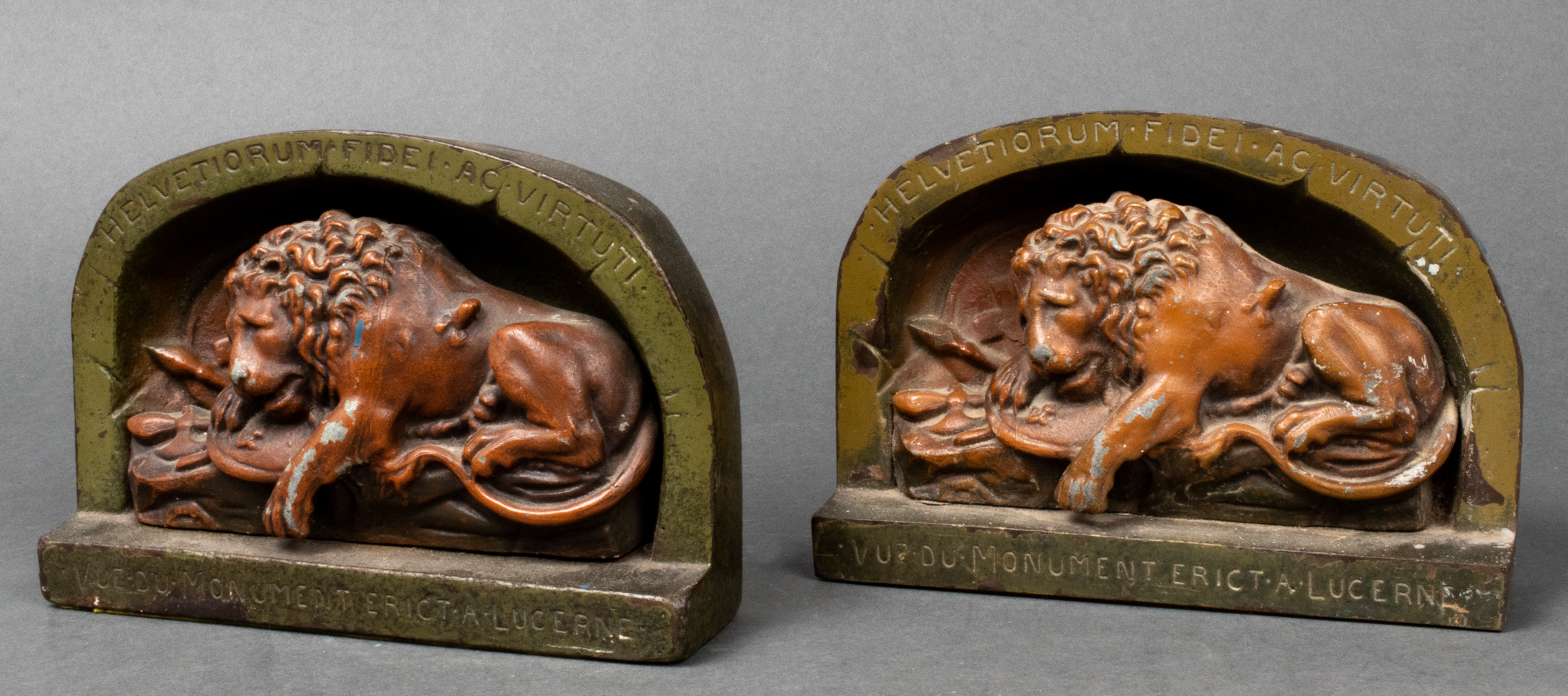 BRONZE & CAST METAL LIONS OF