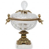 BRONZE CENTERPIECE CRYSTAL BOW