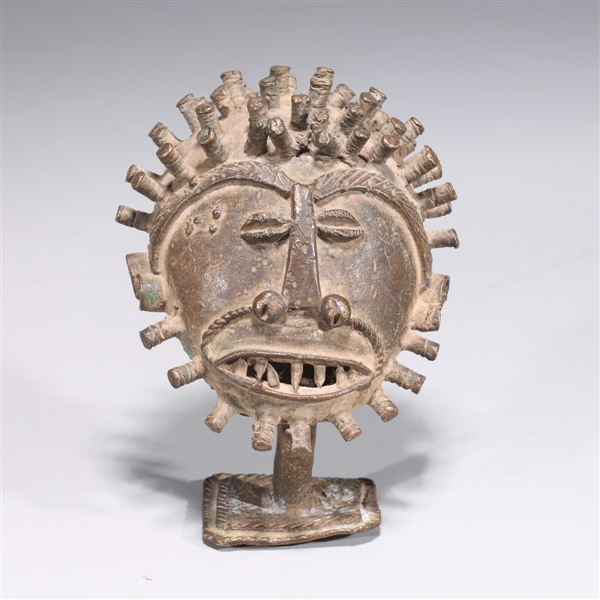 Bronze Central African statue of