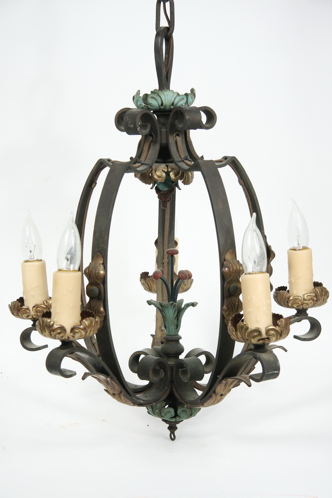 BRONZE CHANDELIER - 1920s