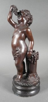 BRONZE CHERUB STATUEBronze, NO