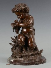 BRONZE CHILD SATYR SCULPTUREBr