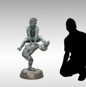 BRONZE CHILDREN LEAP FROG: Lar