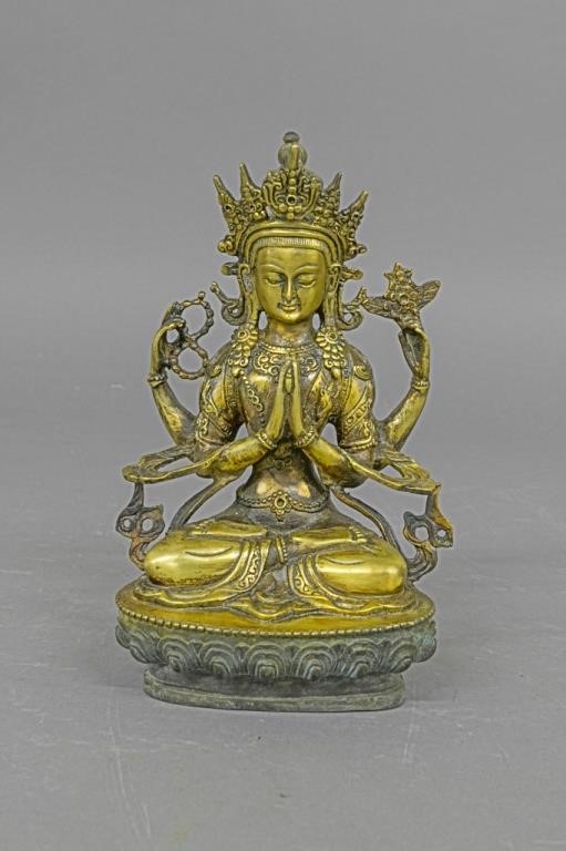 Bronze Chinese Buddha, late 19th c.