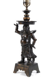 BRONZE CHINESE FIGURAL TABLE L
