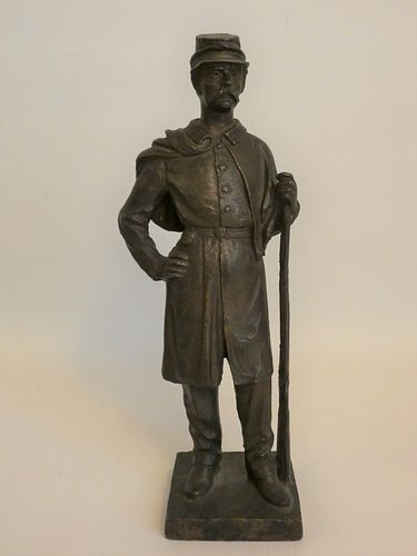 BRONZE CIVIL WAR SOLDIERHeavy old
