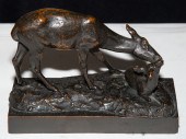 BRONZE CLAD FIGURAL GROUP Sign