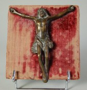 BRONZE CORPUS FIGURE ON VELVET