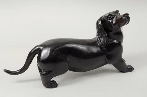 BRONZE DACHSHUND SCULPTUREBronze