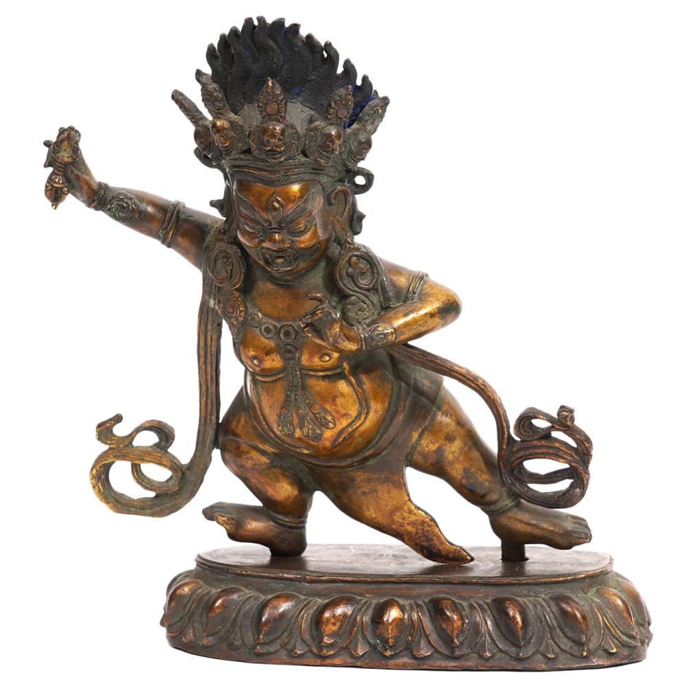 BRONZE DANCING BUDDHA ON SIGNED