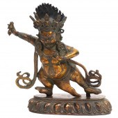 BRONZE DANCING BUDDHA ON SIGNE
