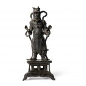 BRONZE DAOIST FIGURE OF VIRUPA