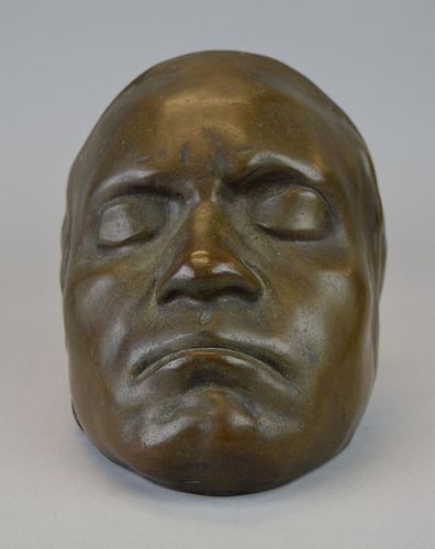 BRONZE DEATH MASK BEETHOVENBronze