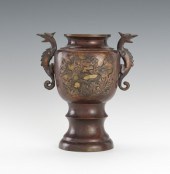 Bronze Decorated Urn with Drag