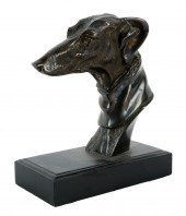 BRONZE DOG'S HEADinscribed to