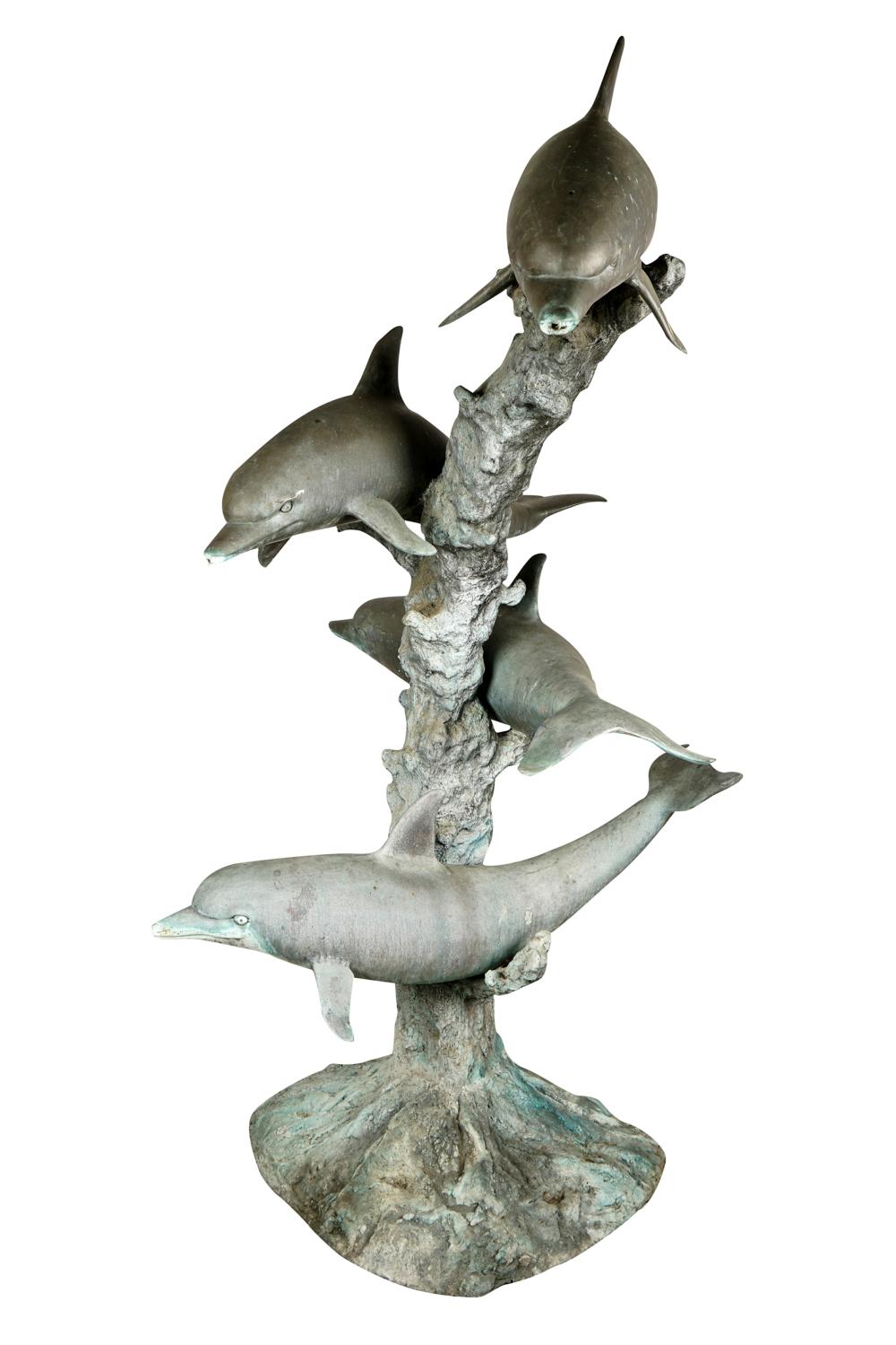BRONZE DOLPHIN FOUNTAINcomprising