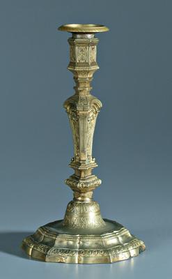 Bronze doré candlestick,