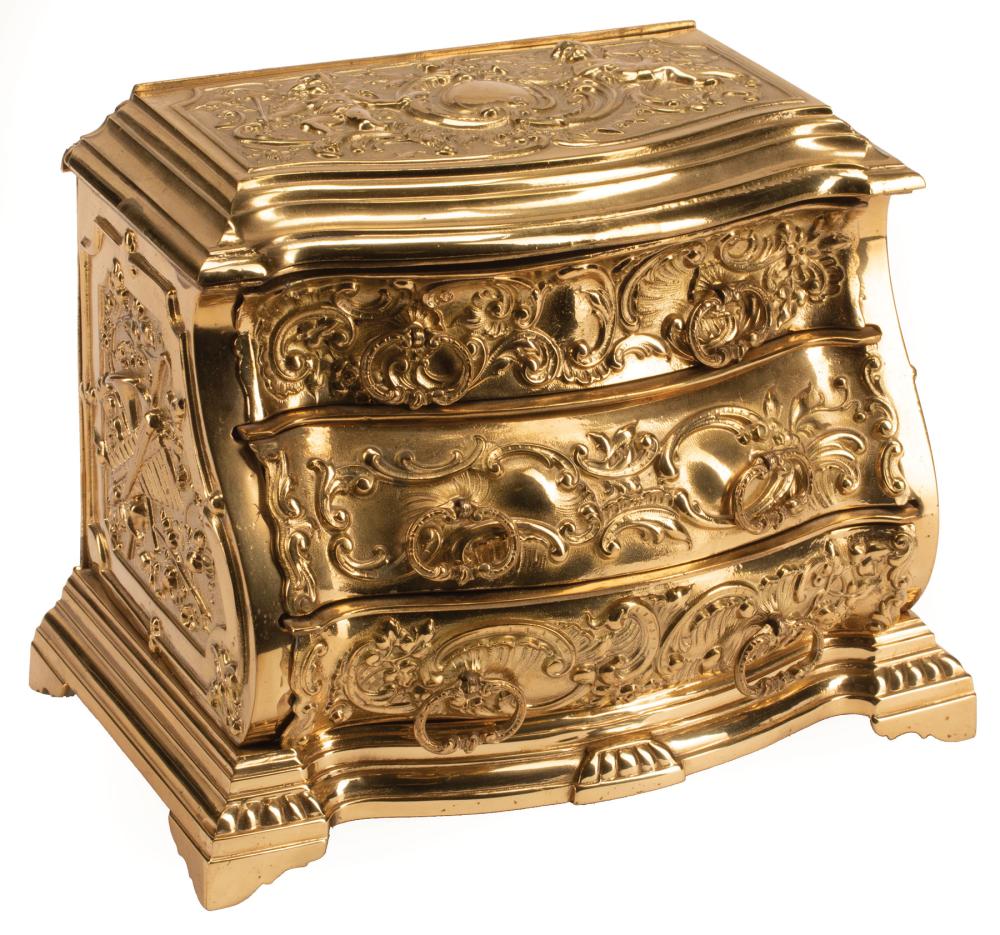 BRONZE DORE JEWELRY BOXBronze