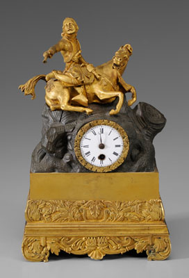 Bronze Doré Shelf Clock French,