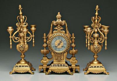 Bronze dor&eacute; Tiffany clock