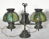 Bronze double student table la