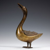 BRONZE DUCK - SHAPED INCENSE B