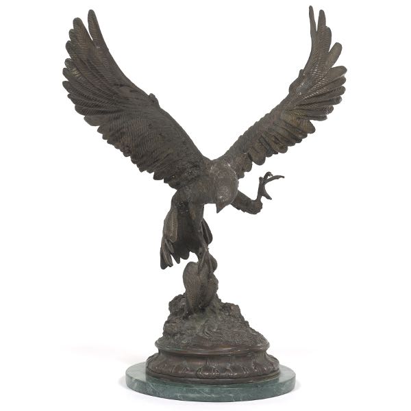 BRONZE EAGLE AFTER JULES MOIGNIEZ