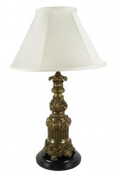 BRONZE ELECTRIFIED OIL LAMPwit