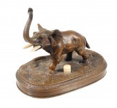 BRONZE ELEPHANT CALL BUTTON /