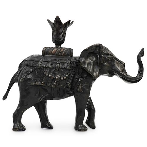 BRONZE ELEPHANT CANDLE