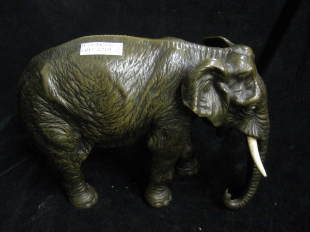 Bronze Elephant Figurine 19th