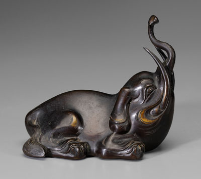 Bronze Elephant Japanese, 19th