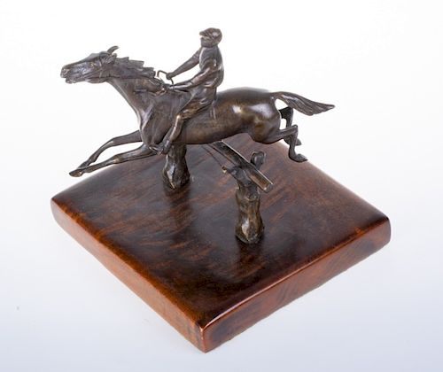 BRONZE EQUESTRIAN FIGUREBronze