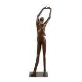 BRONZE FEMALE FIGURE SCULPTURE