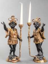 BRONZE FIGURAL BLACKAMOOR CAND