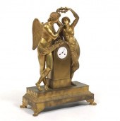 BRONZE FIGURAL CLOCK CIRCA 187