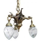 BRONZE FIGURAL GRIFFIN THREE L