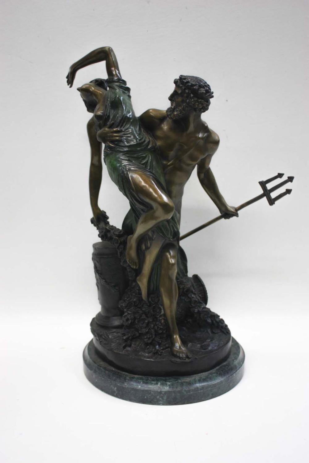 BRONZE FIGURAL GROUP AFTER CLAUDE