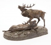 BRONZE FIGURAL GROUP OF "LE CE