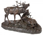 BRONZE FIGURAL GROUP OF "LE CE