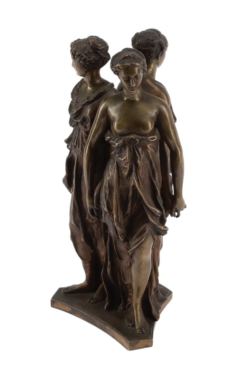 BRONZE FIGURAL GROUP OF "THE