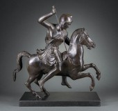BRONZE FIGURAL GROUP OF "THE L