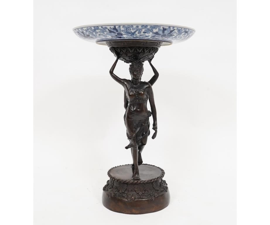 Bronze figural group of two