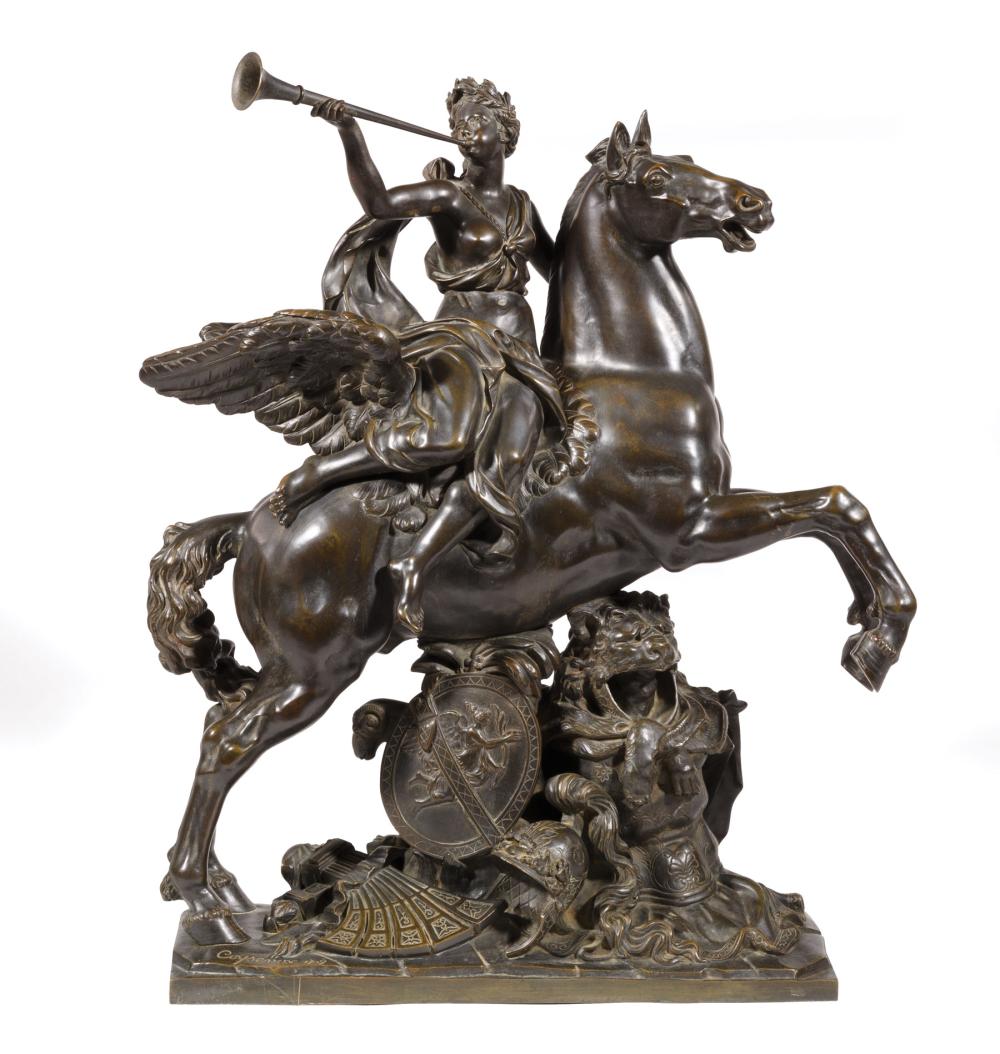 BRONZE FIGURAL GROUPBronze