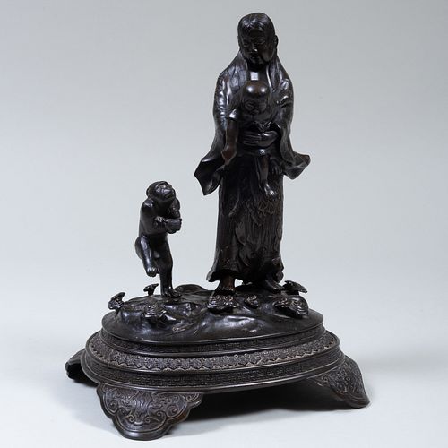 BRONZE FIGURAL GROUPBronze,
