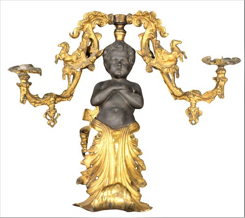 BRONZE FIGURAL SCONCEBronze Figural