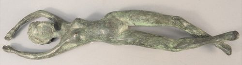 BRONZE FIGURAL SCULPTURE OF A