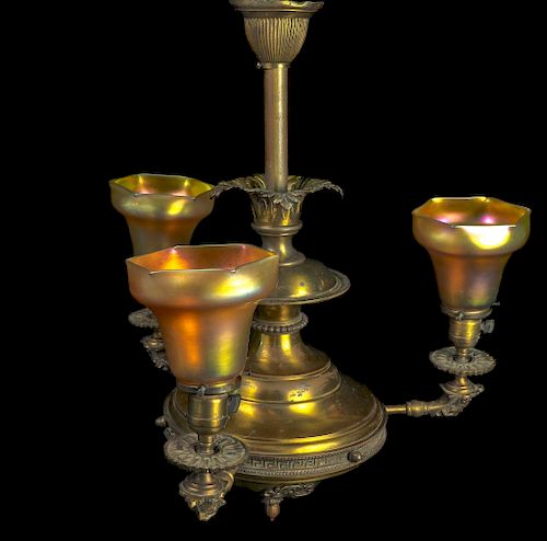 BRONZE FIGURAL STEUBEN GOLD