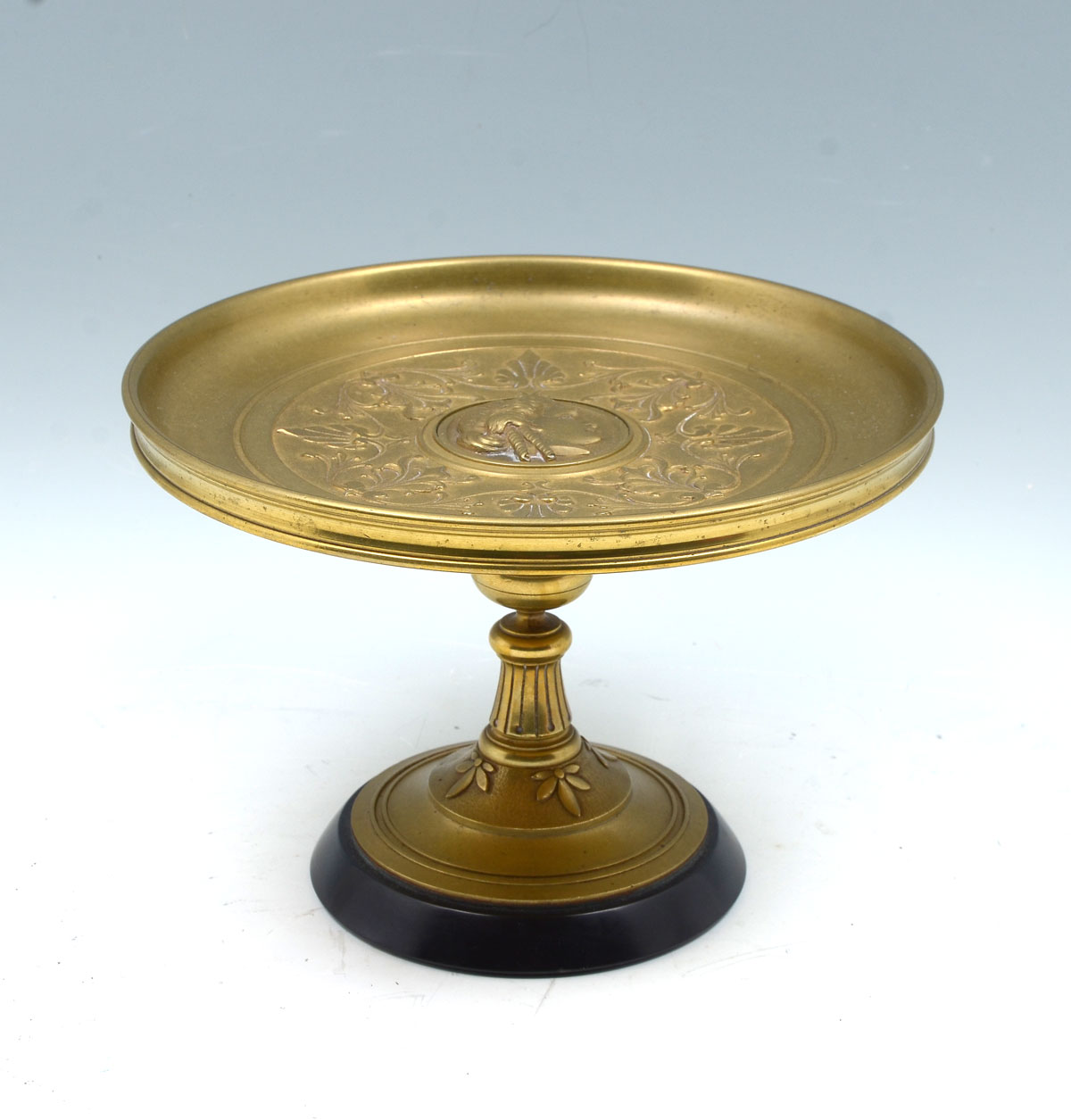 BRONZE FIGURAL TAZZA: Heavy