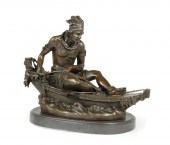 BRONZE FIGURE AFTER “INDIAN BR